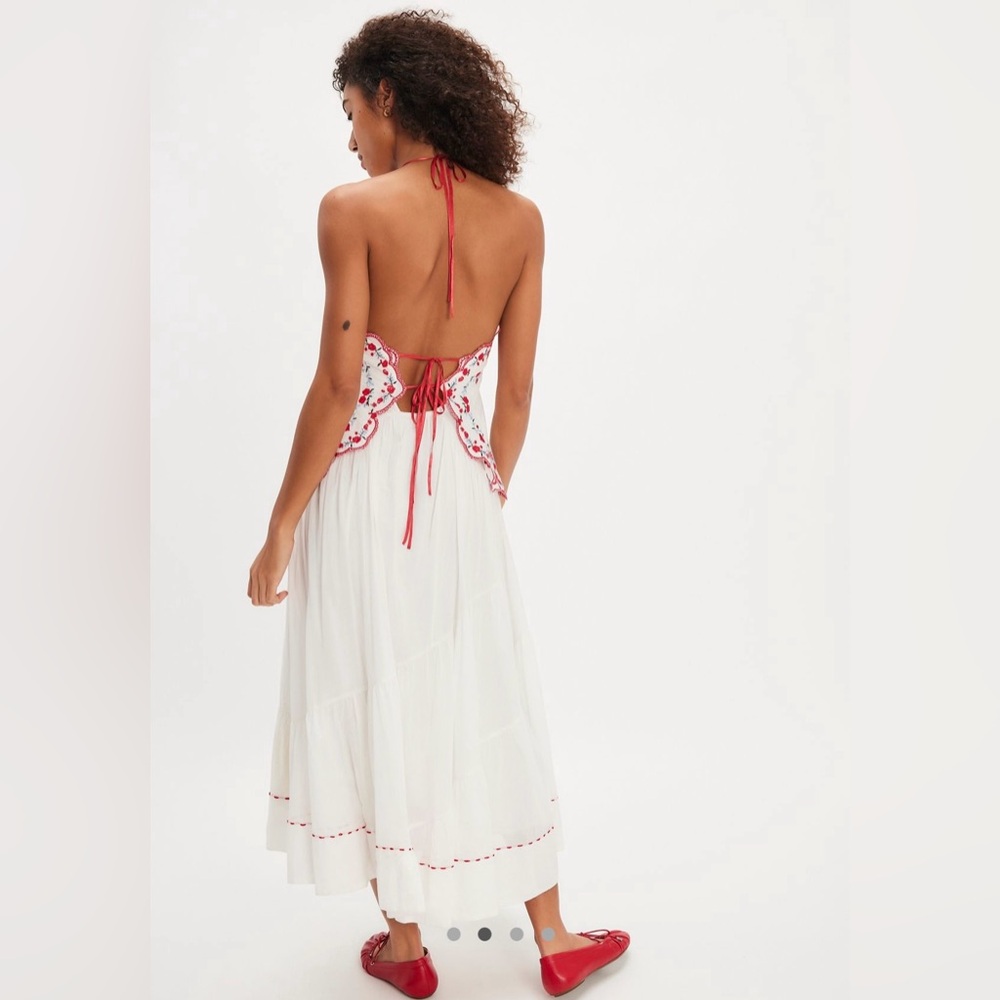 FREE PEOPLE NWT Valenciana White Midi Dress - Picture 3 of 9